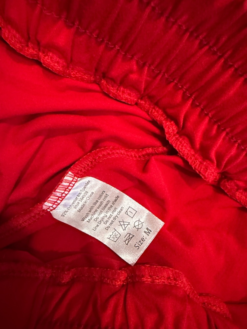 Bright Red Women's Drawstring Track Joggers - Picture 2 of 4